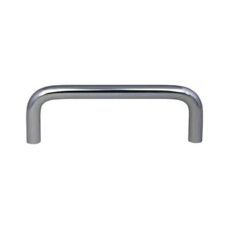 Crown 4" Wire Cabinet Pull with 3-3/4" Center to Center Satin Chrome Finish CHP396SC
